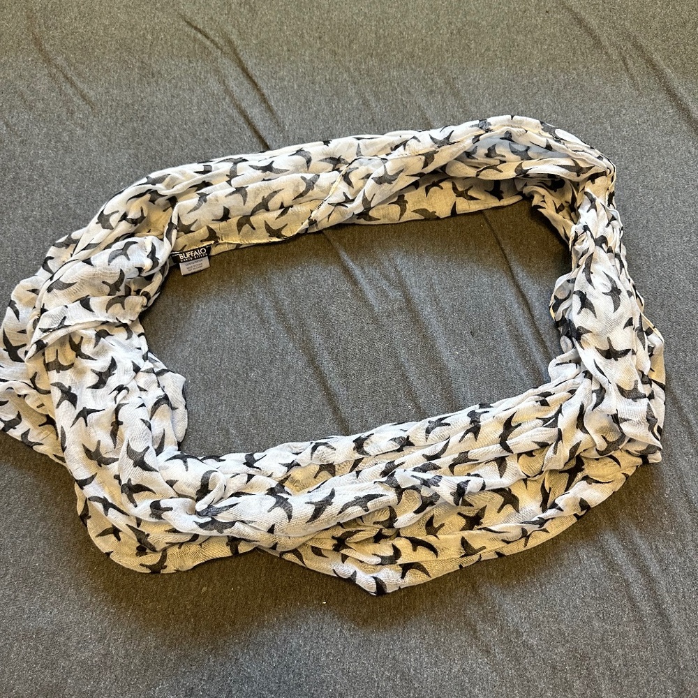 Bird Design Infinity Scarf